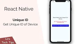 React Native: Get Unique ID of Device