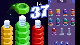 🏅 NUTS SORT MASTER 🤪 Level 37 🧩 Gameplay Walkthrough