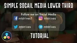 Simple Social Media Lower Third Animation Tutorial in Davinci Resolve