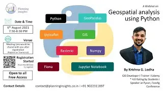 Geospatial Analysis with python | Krishna G Lodha | Planning Insights