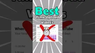 ⌚ Best Time To Upload Youtube Shorts | Video Upload karne ka sahi time | 
