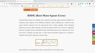 Get an Online Calculator of RMSE (Root Mean Square Error) for your Excel Data