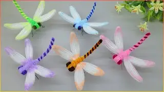 💯 ОЧЕНЬ ПРОСТО! Как сделать СТРЕКОЗУ из синельной проволоки / Pipe cleaner Dragonfly