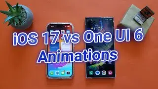 iOS 17 Beta 6 vs One UI 6 Beta 1 Animations (4K60FPS)