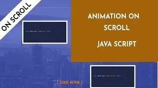 Animation on Scroll using javascript | HTML CSS JAVASCRIPT