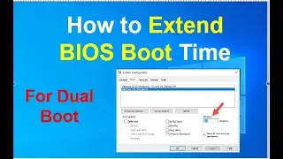 How to extend BIOS boot time