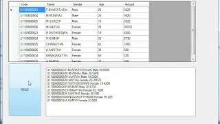 Reading data from DataGridView to array and listview in C#