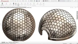 Exercise 66: How to make a 'Honeycomb Dome' in Solidworks 2018