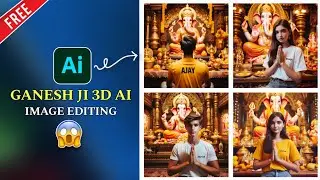 Ganesh Ji 3D Ai Image editing || Ganesh Chaturthi Name viral Photo editing #bing #ganeshji# editing