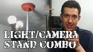 DIY Light Stand for home studio (holds camera too!) for $10