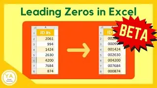 Excel Leading Zeros Setting (Beta) - Tutorial