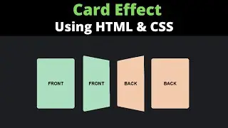 CSS Card Flip Effect Using Html And CSS