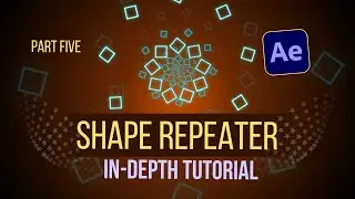 Shape Layer Animation After Effects - Shape Repeater  Part 5 -  Transform Repeater Scale & Rotation
