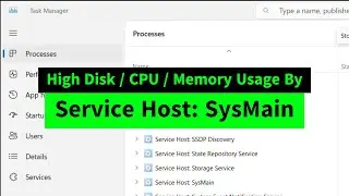 Service Host Sysmain High Disk / CPU / Memory Usage   [Easy FIX]