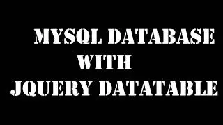 Example 7  -  display database data in datatable using jquery in PHP HTML JQuery