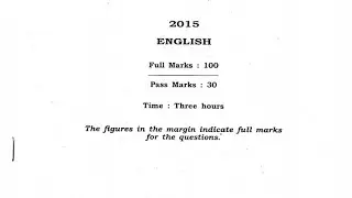 AHSEC HS 2nd year Final 2015 English question paper with solution|HS final exam question answer