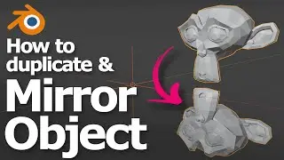 How to duplicate and mirror an object in Blender using mirror modifier