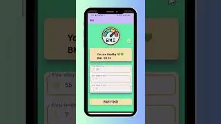 BMI Calculator app create in flutter || Create BMI app in flutter  #apps #flutter #developer