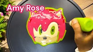 Amy Rose Pancake Art - Amy Rose The Hedgehog, Cartoon Character, Pancake@rainbowpancakeart