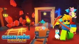 Дошел до конца первой шакти и получил крутую кирка в Roblox clicker mining simulator