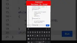 convert Decimal No. to Octal No.using loop.