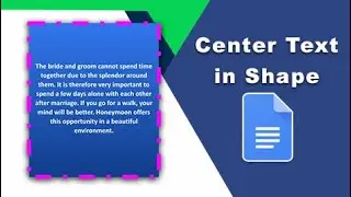 How to center align text in a shape in google docs