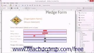 Creating Text Fields - Adobe Acrobat XI Training Tutorial Course
