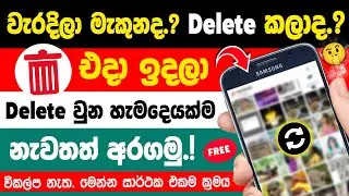 How to recover deleted files from SD card Android | SD card recovery sinhala