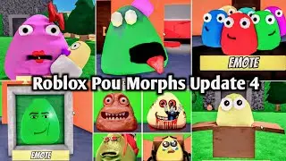 Roblox Pou Morphs UPDATE 4 How To Get All 5 New Morphs - Tutorial Gameplay