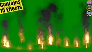 Fire Burst Effect Green Screen + Sound Effects | Green Screen Fire Effect | #mvstudio | Fire Effect