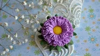 Астра из FIMO - МАСТЕР-КЛАСС, цветочная миниатюра
