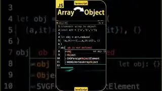 JavaScript Array convert to object | JavaScript interview Questions #javascript #webdevelopment