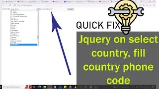 JQUERY | AUTO POPULATE PHONE CODE FIELD WHEN A COUNTRY IS SELECTED