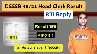 dsssb 46/21 result | dsssb head clerk result 2022 | dsssb 46/21 head clerk result | rti reply