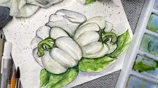 Как нарисовать перец акварелью. Болгарский перец. рисую акварелью. Скетчинг для новичков.