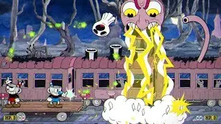 CUPHEAD Co-op Boss Fight #17 - Phantom Express (NO DAMAGE)