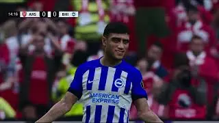 Arsenal 2 vs 0 Brighton Hove Albion 23/24 - Video Game Simulation PES 2021