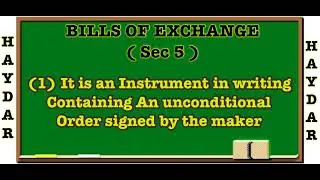 Bills Of Exchange | CA IPCC LAW | @DeanTurn