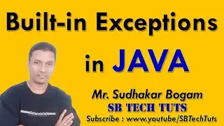 Built-in Exceptions in java | Java Built-in Exceptions | Exception Handling |Java Programming