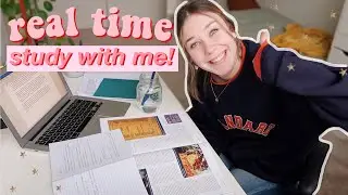 REAL TIME STUDY WITH ME! *1 UUR lang volledige concentratie met de pomodoro techniek!*