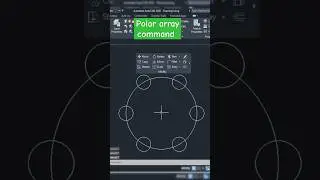 how to use a polar array in AutoCAD #autocad #autocadtipsandtricks