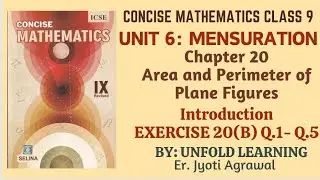 ICSE CLASS 9 || CONCISE MATHEMATICS || 2023-24 || 20.Area & Perimeter of Plane Figures || Ex 20(B)