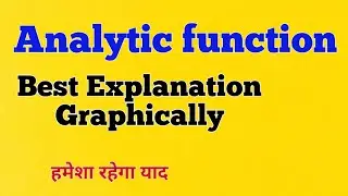 #1 analytic functions|analytic function in hindi|complex analysis video lectures