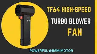TF64 High-Speed Turbofan Water Blower Review | 1200G Thrust Handheld Turbo Jet Fan