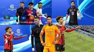 eFootball PES 2025 PPSSPP Camera Origin PS5 New Kits 2024/25 & Transfers Real Faces Best Graphics