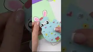 Яйцо Открытка с Зайкой #shorts DIY Easter card Bunny Egg