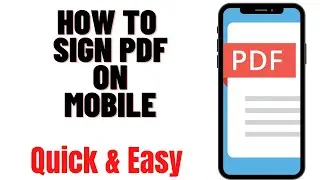 HOW TO SIGN PDF ON MOBILE in 2024