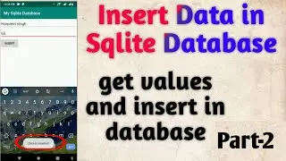 Insert values in sqlite database