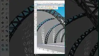 ✅How to make quick bridge design platform inside Sketchup? #shorts #cad #sketchup