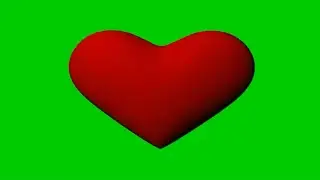 Heartbeat green screen with sound HD fx effect. Green screen heart effects.